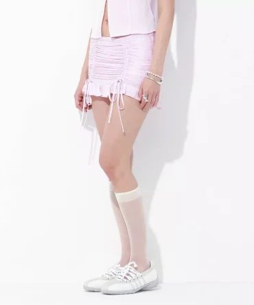 Women's Low-Rise Ruched Mini Skort