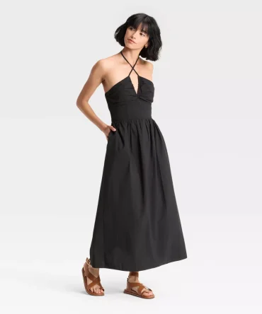 Women's Maxi Halter A-Line Dress