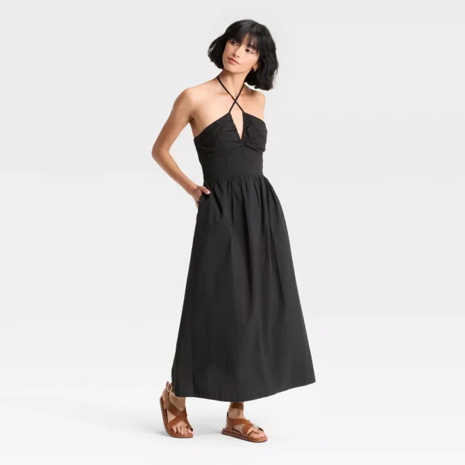 Women's Maxi Halter A-Line Dress